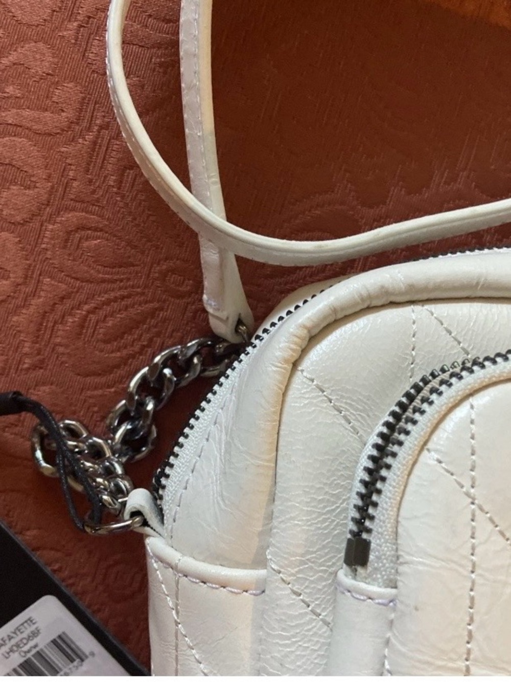 Karl Lagerfeld White Quilted Mini Lafayette oww Crossbody Bag - Picture 6 of 6